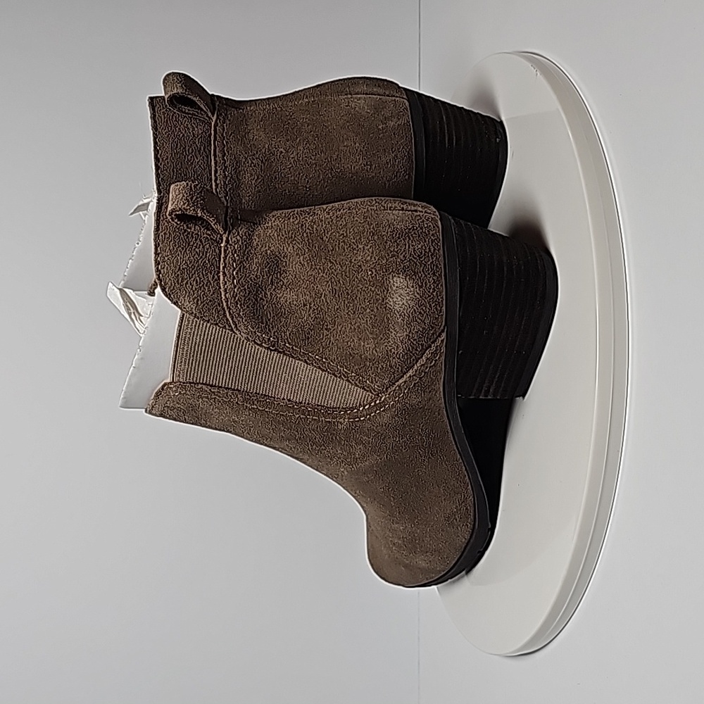 Blondo Victory Booties Ankle Boots Waterproof Suede Block Heel Zipper Brown 7.5 - Picture 8 of 15
